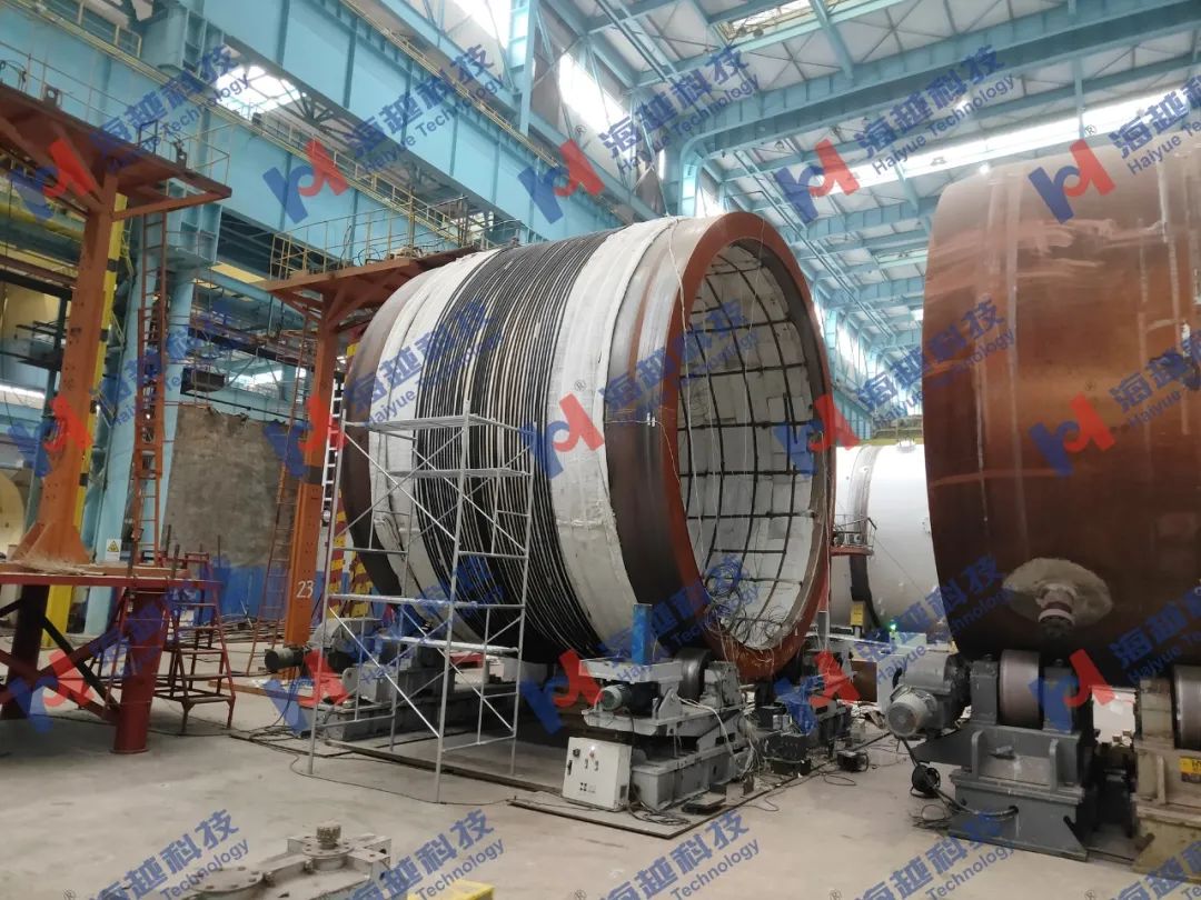 直徑6300mm,壁厚342+7.5mm,中間消應力660±10℃