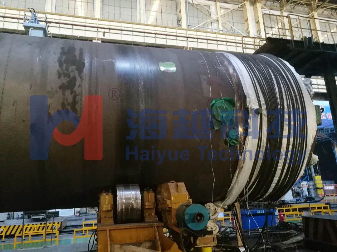 直徑3463mm,壁厚143.5mm,熱處理溫度595-620
